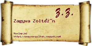 Zagyva Zoltán névjegykártya